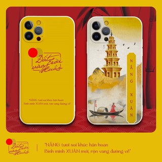 Ốp iphone Tết Nắng Xuân cạnh vuông iphone 6/6splus/7plus/8/8plus/xr/xs/12/13/14pro/max/plus/promax tr553