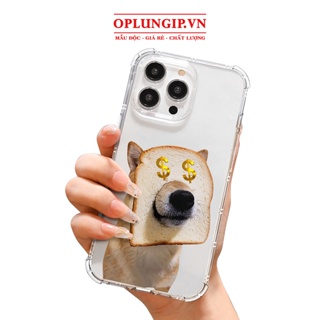 Ốp lưng iphone chó đeo bánh mì chống sốc cho iphone 11 13 pro max 14 12 pro max mini x xr xs max 6 s 7 8 plus