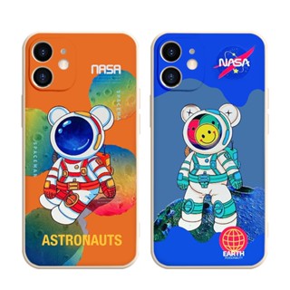 Ốp iphone Phi hành gia vuông dẻo iphone 7 8 Plus 6 6s Plus 11 13 12 14 Pro MAX XR X XS MAX SE 2020 tr1297