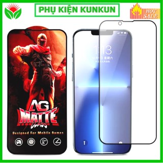 Cường lực iphone chống vân tay 11 pro max 12 pro max 13 pro max 14 pro max xs max 7 plus 8 plus x xr  - Nhám AG Matte