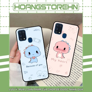 Ốp lưng Samsung M31 in hình in couple khủng long chibi cute dễ thương