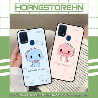 Ốp lưng Samsung M31 in hình in couple khủng long chibi cute dễ thương