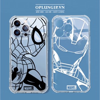 Ốp lưng iphone Marvel chống sốc  viền vuông cho iphone 11 13 pro max 14 12 pro max mini x xr xs max 6 s 7 8 plus