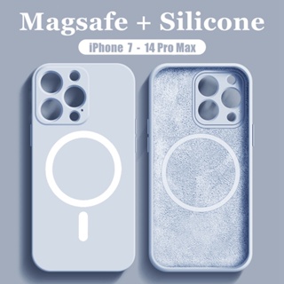 Ốp Điện Thoại Silicon Từ Tính Không Dây Cho iPhone 14 13 12 11 Pro MAX 14 7 + 8 Plus XR XS MAX