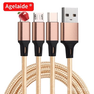 Cáp Sạc Truyền Dữ Liệu Ba Cổng Cho Huawei Apple Android