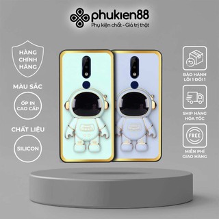 Ốp lưng Nokia X5 / X6 in hình hiệu ứng 3D phi hành gia robot đáng yêu, ốp rẻ đẹp
