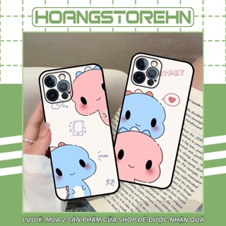 Ốp iphone 12 12 Pro 12 Pro Max 12 Mini in hình in couple khủng long chibi cute dễ thương