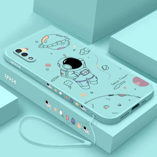 ốp lưng Samsung a01 Ốp Điện Thoại Silicone TPU In Hình Phi Hành Gia Kèm Dây Đeo Cho Samsung a01