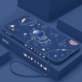 ốp lưng Redmi 9a Ốp Điện Thoại Silicone TPU In Hình Phi Hành Gia Kèm Dây Đeo Cho Redmi 9a