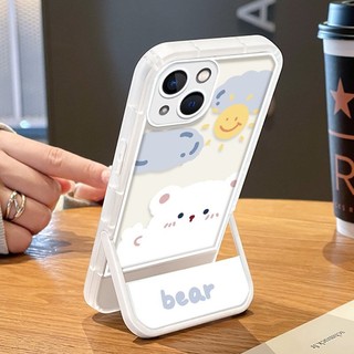 Ốp Điện Thoại Mềm In Hình Gấu Hoạt Hình Có Giá Đỡ Ẩn Cho IPhone 13 Pro Max 11 Pro MAX 12 Pro MAX X XS XR MAX 8 Plus 7 Plus 6 6S 7 SE 2020