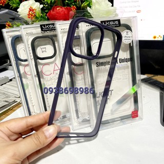 ( tím) ỐP LƯNG TRONG VIỀN MÀU IPHONE 14 PRO MAX / 14 PRO / 14 PLUS / 14 LIKGUS BO MÀU SIÊU ĐẸP