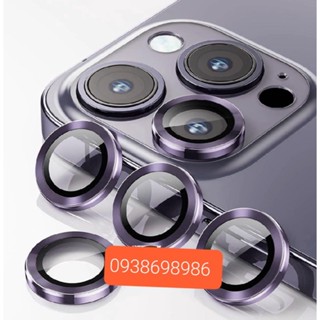 ( TÍM ) Cường lực mắt Camera Iphone 14 pro max/14 pro/14/13 Pro Max/13/13 pro/13 mini/12/12 pro max  kim loại siêu cứng