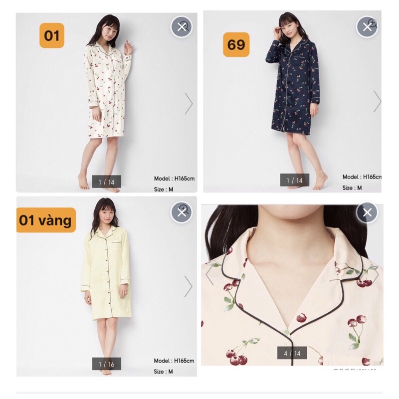 Váy ngủ lụa Satin Gu Nhật bản