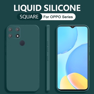 Ốp điện thoại silicon mềm hình vuông chống sốc thời trang cho OPPO A5 A9 2020 A31 A91 A52 A92 A15 A15S A76 Reno 3 4 5 7 Pro