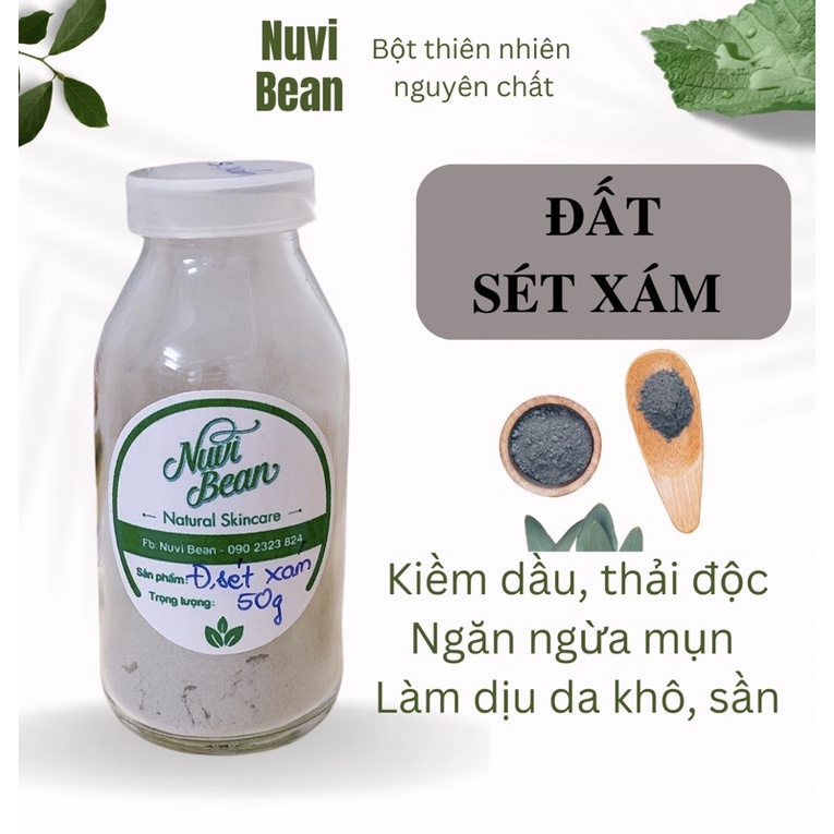 Lọ 50g Bột đất sét xám Handmade