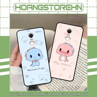 Ốp Xiaomi Redmi Note 4/ Note 4x / Redmi 5 / Redmi 5 Plus in hình in couple khủng long chibi cute dễ thương