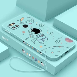 ốp lưng POCO C40 C31 C3 Ốp Điện Thoại Silicone TPU In Hình Phi Hành Gia Kèm Dây Đeo Cho POCO C40 C31 C3