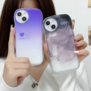 Waves Edge Casing OPPO Reno 8T 8 7 6 5 4 F 5F 4F 8Z 7Z Reno8 Reno7 Z Reno8Z Reno7Z Reno6 Reno5 Reno5F Reno4 Reno4F 4G 5G A91 A57 A39 2016 A77 A16K A16E ins Cute Luck Purple Gradient Watercolor Fine Hole Airbag Shockproof Soft Thin Clear Phone Case STB 09