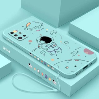 ốp lưng Samsung a51 a71 Ốp Điện Thoại Silicone TPU In Hình Phi Hành Gia Kèm Dây Đeo Cho Samsung a51 a71