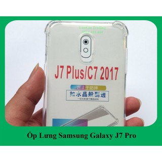 Ốp Lưng Galaxy J7 Plus Dẻo Trong Suốt Chống Sốc Có Gù Bảo Vệ 4 Góc