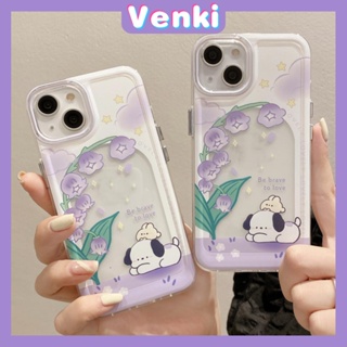 Case For iPhone 14 Pro Max Soft TPU Big Hole Space Case Lily of the Valley &amp; Puppy Plating Buttons Camera Protection Shockproof For iPhone 14 13 12 11 Plus Pro Max 6 7 8 Plus XR XS