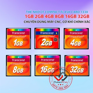 Thẻ nhớ CF Compact Flash 133x 1GB, 2GB, 4GB, 8GB, 16GB, 32GB dùng cho công nghiệp, máy phay - máy tiện CNC