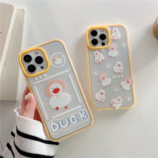 Ốp Điện Thoại Mềm Hình Vịt Vàng 3 Trong 1 Cho iPhone 6 6s 7 8 SE Plus XS MAX