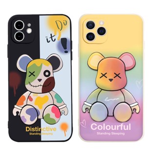 Ốp iphone Gấu màu sắc iphone 7 8 Plus 6 6s Plus 11 13 12 14 Pro MAX XR X XS MAX SE 2020 tr1285