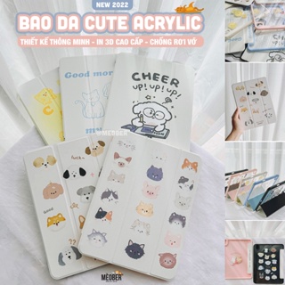 [Premium] Bao da cover iPad Cute Acrylic, phối màu pastel, in 3D &amp; chống ố cho iPad Gen 7 8 9, Air 4 5, Pro 11 12.9