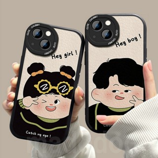 Samsung Galaxy A12 A13 A23 A73 A72 A53 A33 A52 A52S A20 A30 A10S A11 A31 A70 A32 A50 A50S A30S A03S A02S A21S A51 M11 M12 A22 LTE M22 M23 M32 M31 4G 5G Funny Boy Girl Couple Black Silicone Shockproof Airbag Soft Phone Back Case XPN 17