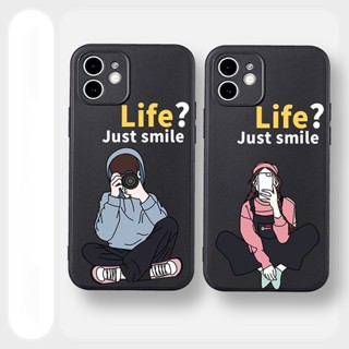 Ốp iphone Just Smile silicon mềm iphone 7 8 Plus 6 6s Plus 11 13 12 14 Pro MAX XR X XS MAX SE 2020 tr1260