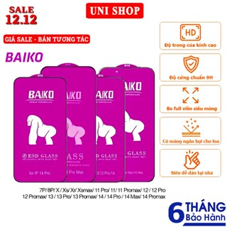 Cường lực iphone Baiko tím full màn chống bụi 7/8/7plus/8plus/x/xs/11/11/12/13/14pro/14promax