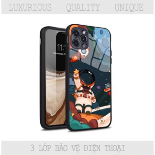 Ốp lưng iphone cường lực cao cấp du hành cho iphone 13 11 pro max mini 14 12 pro max mini 7 8 6 s plus X r s max Se 2020