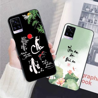 Ốp lưng Vivo V20 thư pháp phong cảnh , chữ an nhiên -ỐP GIÁ RẺ- CHẤT LƯỢNG
