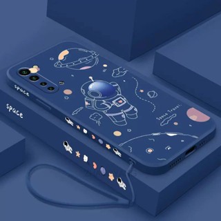 ốp lưng oppo reno 3 Ốp Điện Thoại Silicone TPU In Hình Phi Hành Gia Kèm Dây Đeo Cho oppo reno 3