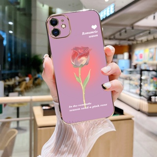 ốp lưng iPhone 11 iPhone 11 pro iPhone 11 pro max Ốp Điện Thoại silicone Mạ Điện Họa Tiết Hoa Hồng Cho iPhone 11 iPhone 11 pro iPhone 11 pro max