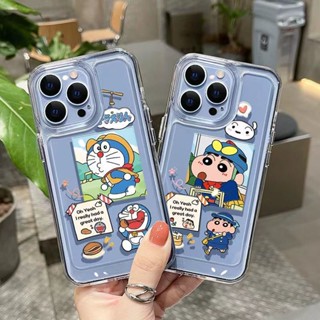 Ốp Điện Thoại Cứng Trong Suốt Chống Sốc Hình Doraemon Cho iPhone 14 11 13 12 X XS Pro Max xr Mini xr 7 Samsung Galaxy S22 ultra plus