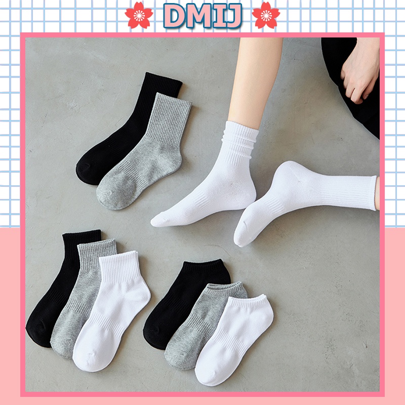 Tất vớ nam nữ chất liệu vải Hàn co giãn 4 chiều màu trơn phong cách đơn giản