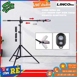 Giá Đỡ Điện Thoại Chân 8806 KèmTay Ngang 65cm Kẹp Điện Thoại và Remote Chụp Ảnh Từ Xa Cho Điện Thoại