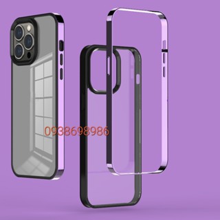 ( TÍM ) Ốp lưng Likgus BETA lưng trong viền màu iphone 14 pro / 14 pro max siêu đẹp