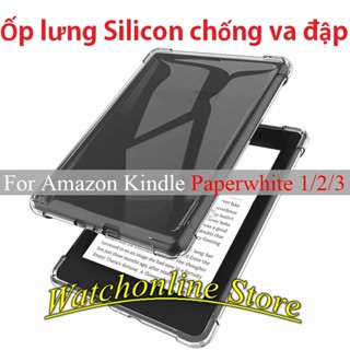 Ốp lưng silicon chống va đập cho Kindle PaperWhite 1/2/3 bảo vệ 4 góc trong suốt