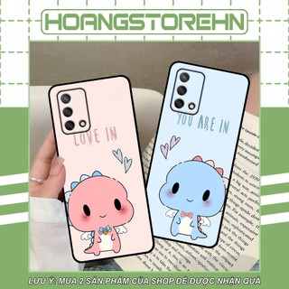 Ốp Oppo A54 / A74 / A95 4G in hình in couple khủng long chibi cute dễ thương