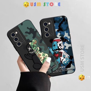 Ốp lưng OPPO F17 PRO-4G/RENO4 LITE/A93-4G/RENO 4F/OP-RENO 4-4G/REALME, viền vuông bảo vệ camera, in nổi hình BearBrick
