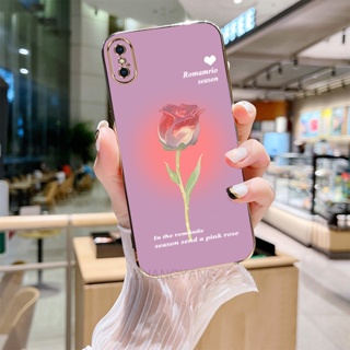 ốp lưng iPhone x iPhone xs iPhone xs max iPhone xr Ốp Điện Thoại silicone Mạ Điện Họa Tiết Hoa Hồng Cho iPhone x iPhone xs iPhone xs max iPhone xr