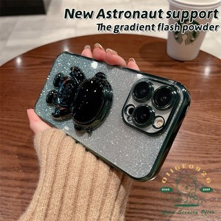 Ốp Điện Thoại TPU Mạ Điện Họa Tiết Phi Hành Gia Cho iPhone 14 13 12 11 Pro Max Plus