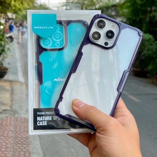 ☘️IPHONE 14 PRO | 14 PRO MAX ☘️ ỐP NILLKIN LƯNG TRONG VIỀN TÍM NATURE TPU SILICON CHỐNG SỐC