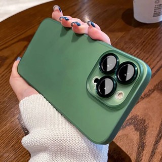 Ốp Điện Thoại Siêu Mỏng Mặt Kính Kim Loại Sang Trọng Cho iPhone 14 13 12 11 Pro Max 14 Plus