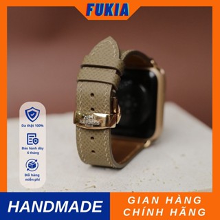 Dây da thủ công Epsom Nâu Tây dành cho Apple Watch, đồng hồ thông minh, đồng hồ cơ DDTC119