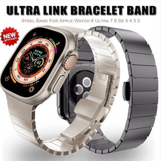 Dây Đeo Inox Cho Đồng Hồ Thông Minh Apple Watch Ultra 4 / 5 / 6 / SE / 7 / 8 41 45mm 49mm