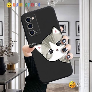 Ốp lưng OPPO F17 PRO-4G/RENO4 LITE/A93-4G/RENO 4F/OP-RENO 4-4G/REALME, viền vuông bảo vệ camera, in nổi hình mèo CAT
